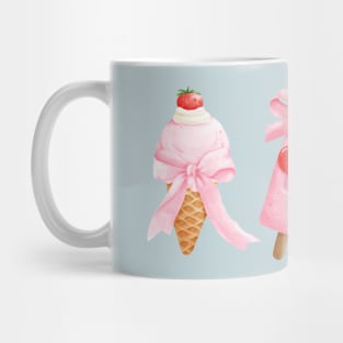 Coquette Sweet Treats Cherry & Pink Bows Ice Cream Mug